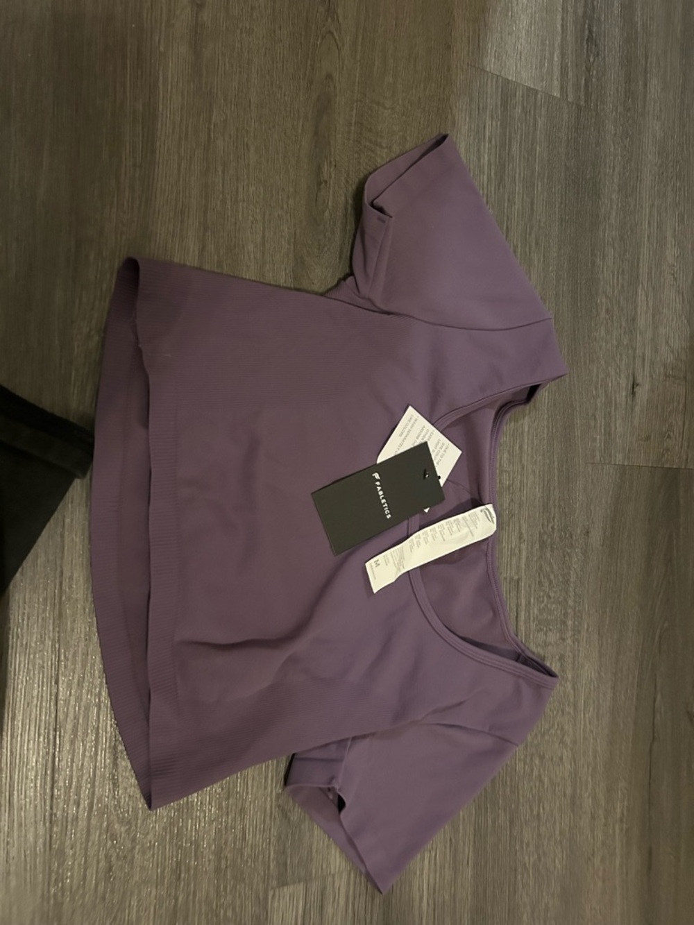 Fabletics Lavender Scoop-Neck Short Sleeve Top